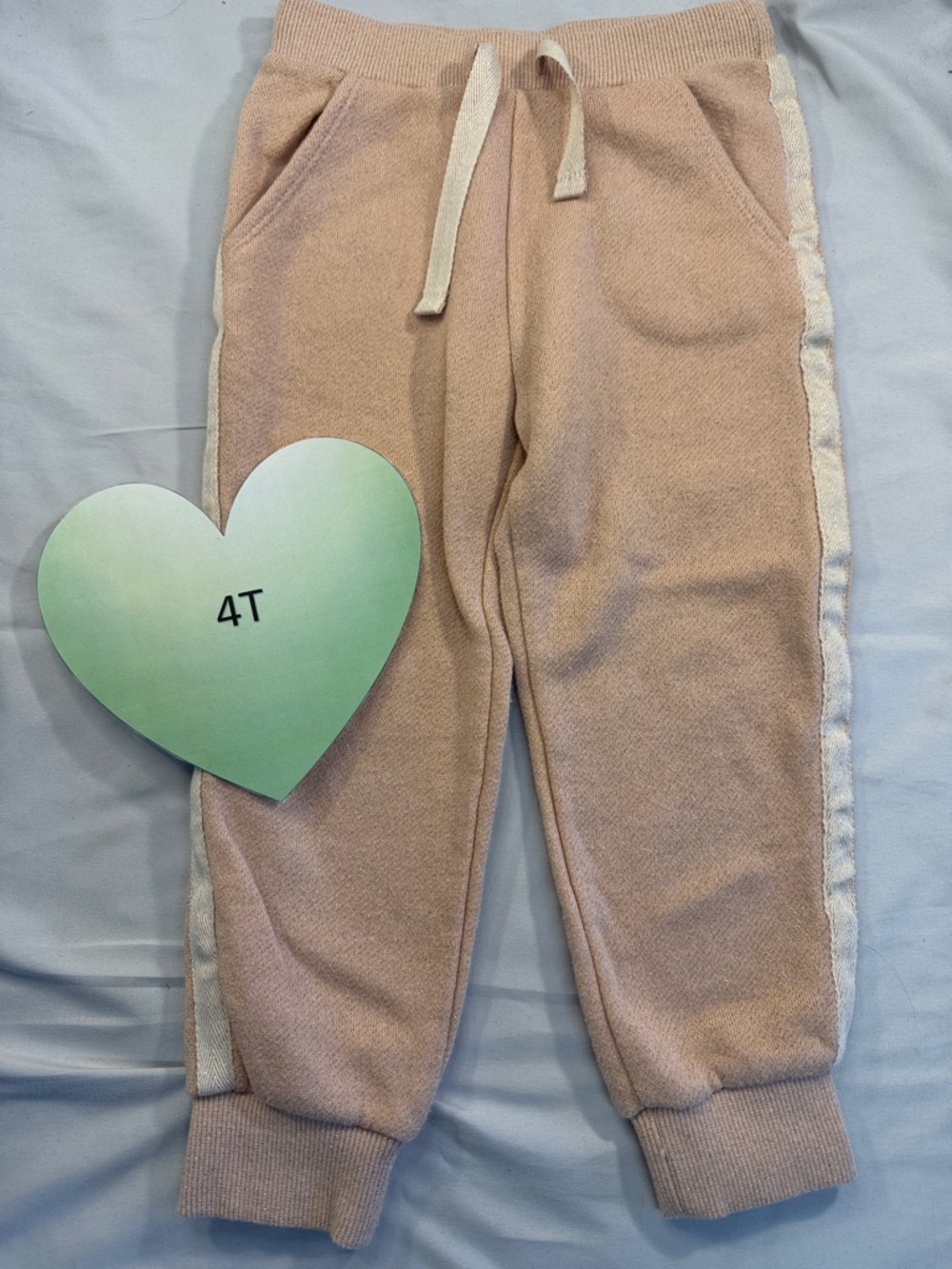 Gymboree - Beige/Pink Joggers with Cream Stripes